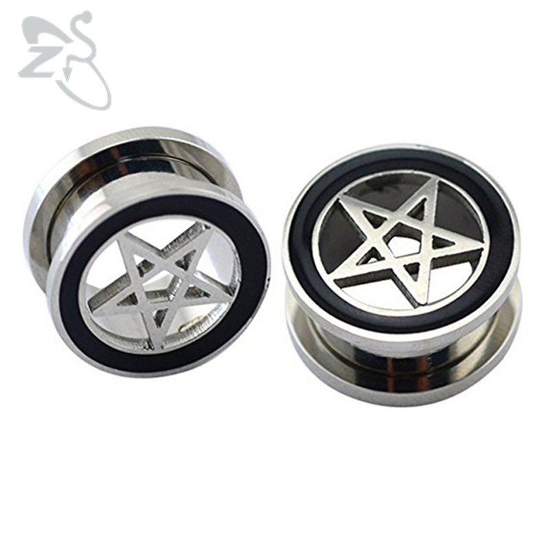 Zs Body Jewelry - 1 para ze stali nierdzewnej podwójnie