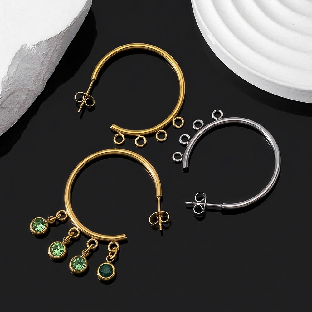 Body Jewelry Diy - 10 szt. Stal Nierdzewna Pozłacana Złotem