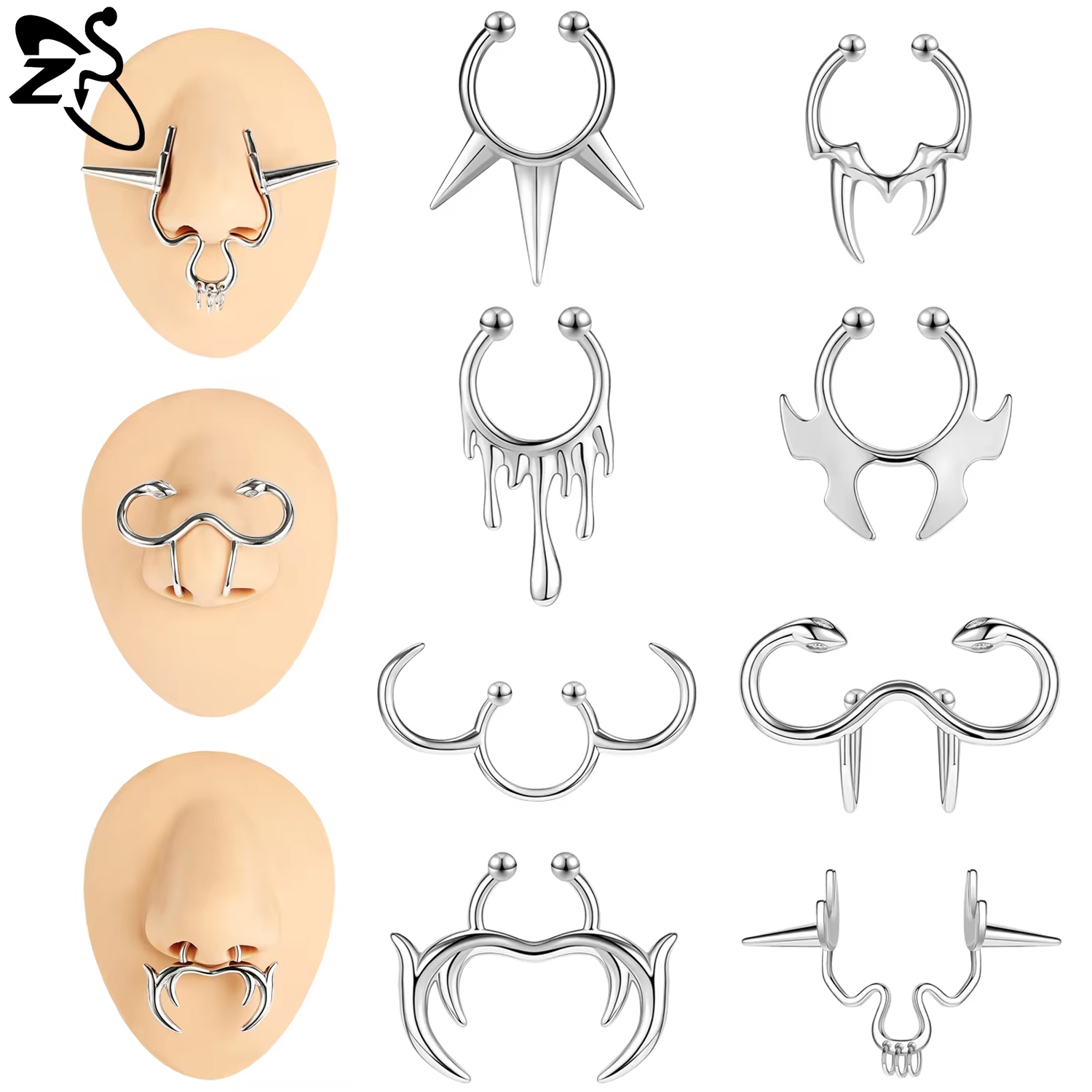 Zs Body Jewelry - ZS 1 Piece Punk Stlye Fake