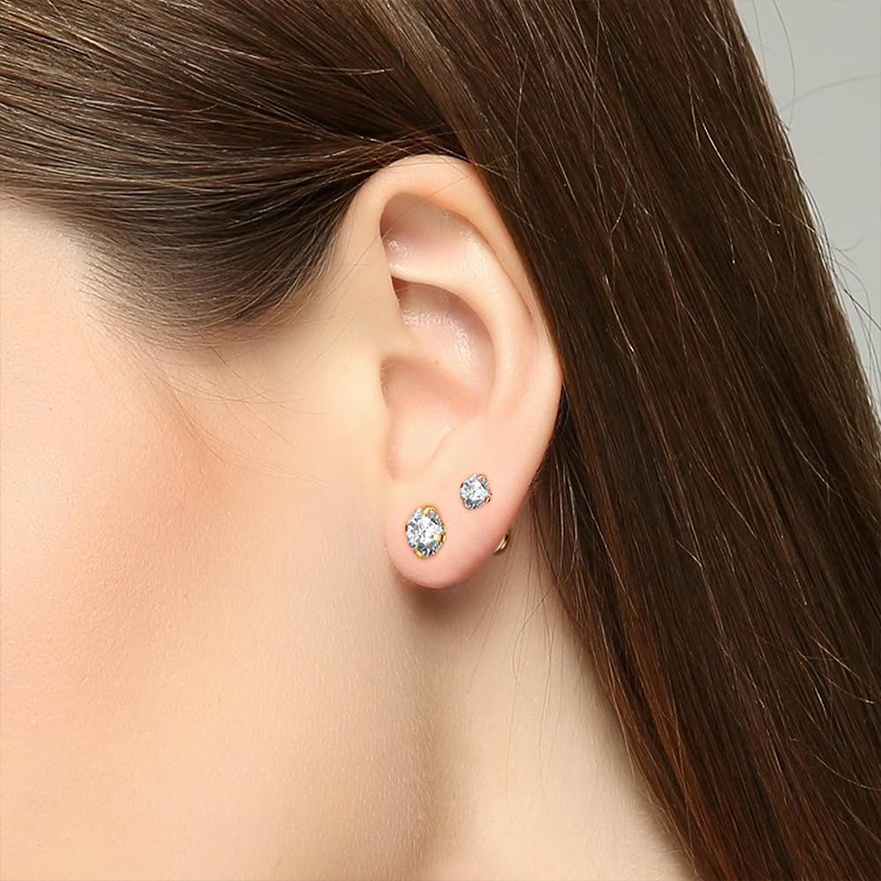 Kolczyki typu stud z cyrkonią  – Body Jewelry Titanium recenzja i cena