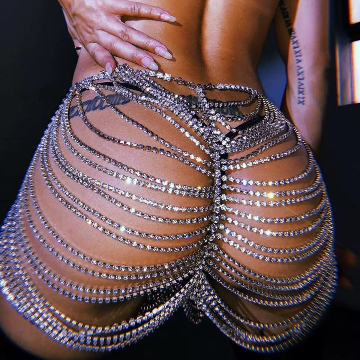 1 szt. Seksowna, modna spódnic – Body Jewelry Rhinestone recenzja i cena