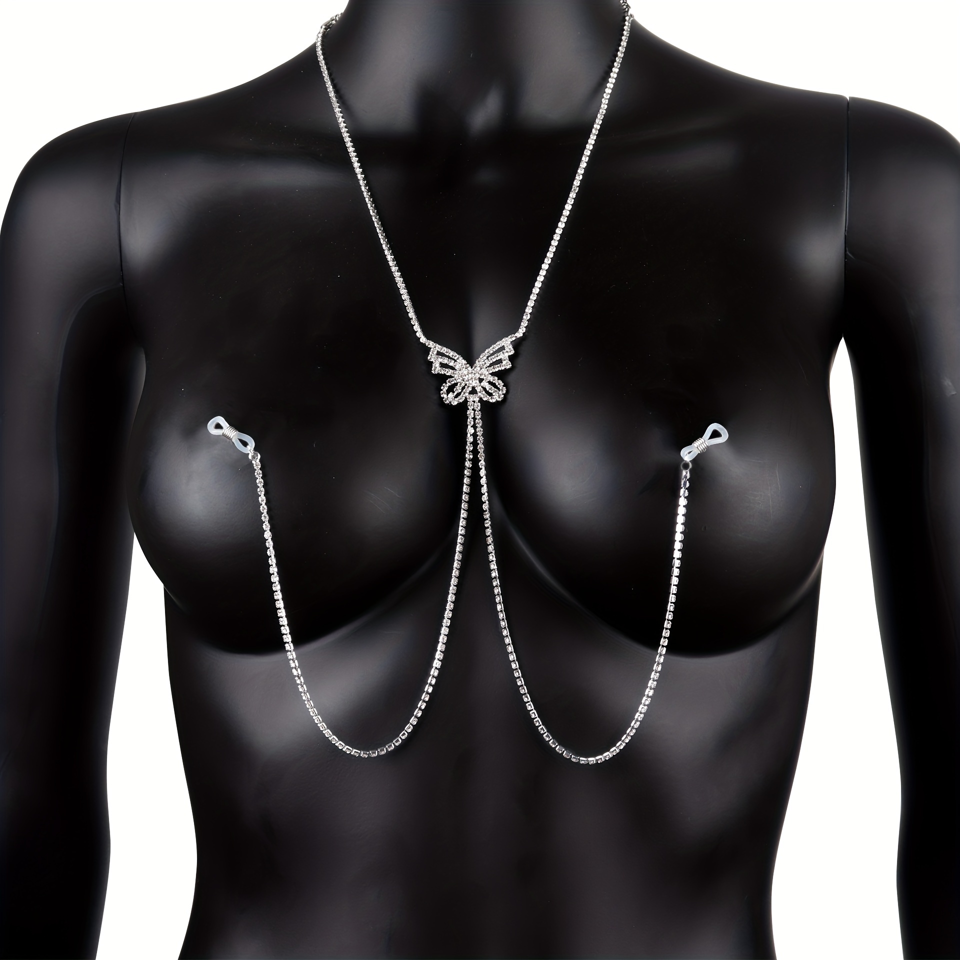 1 szt. Łańcuszek na sutek z fr – Body Jewelry Rhinestone recenzja i cena