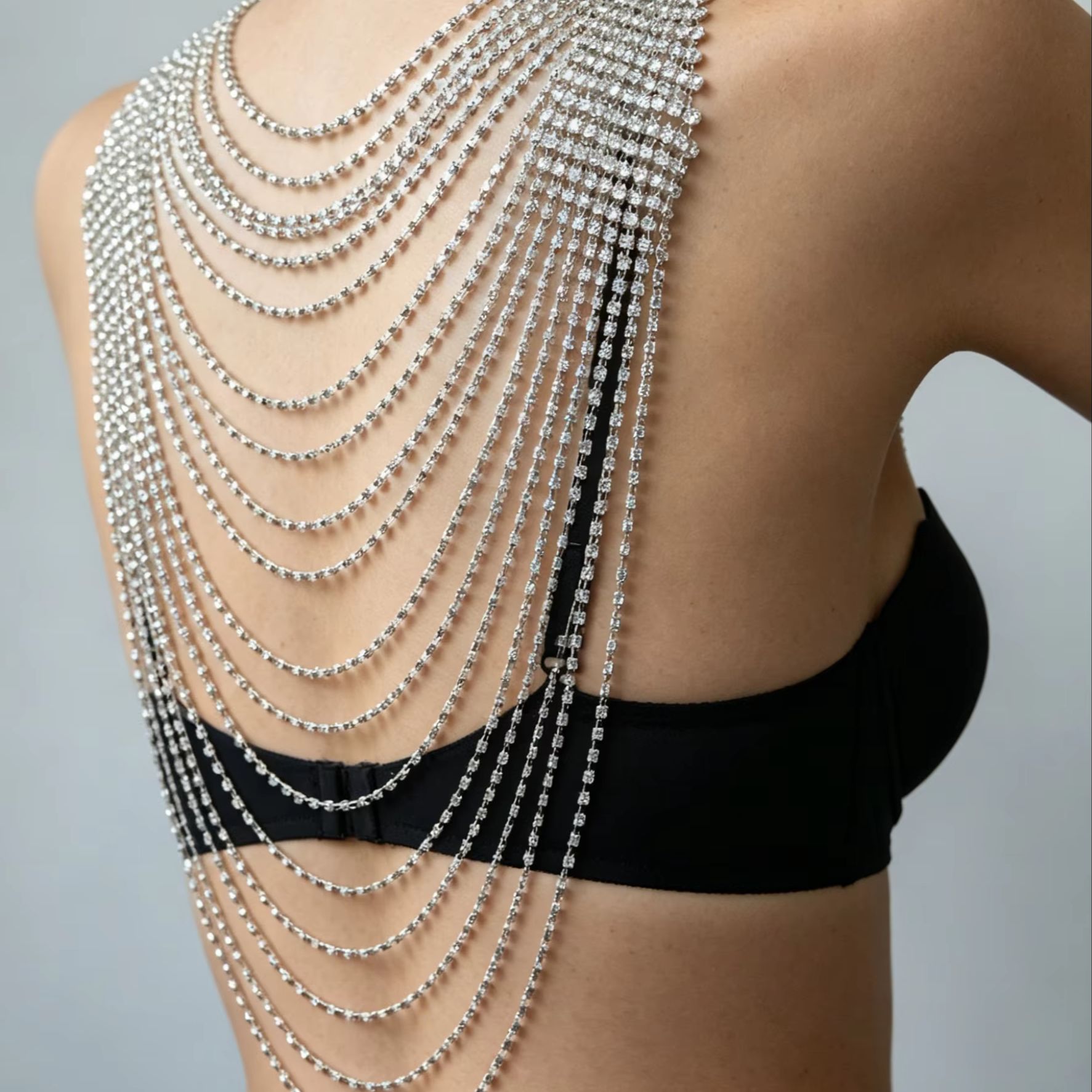 Stylowy, wielowarstwowy łańcus – Body Jewelry Rhinestone recenzja i cena