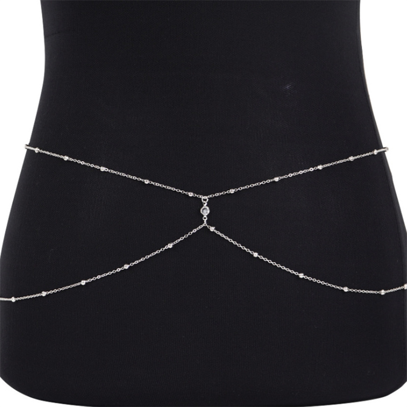 Clear Rhinestone Beaded Belly  – Body Jewelry Rhinestone recenzja i cena