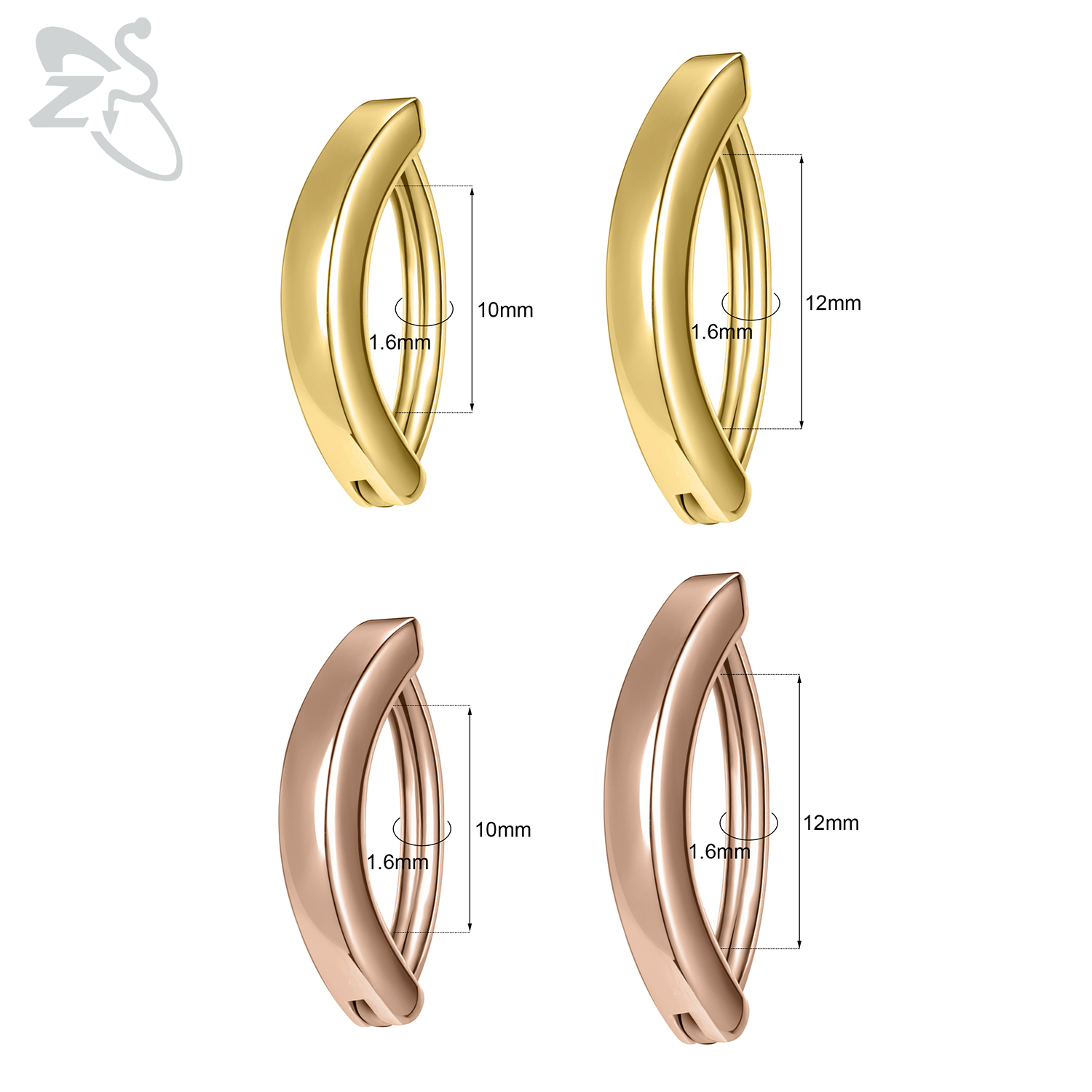 ZS 1 PC Złoty kolor 14K 925 Sr – Zs Body Jewelry recenzja i cena
