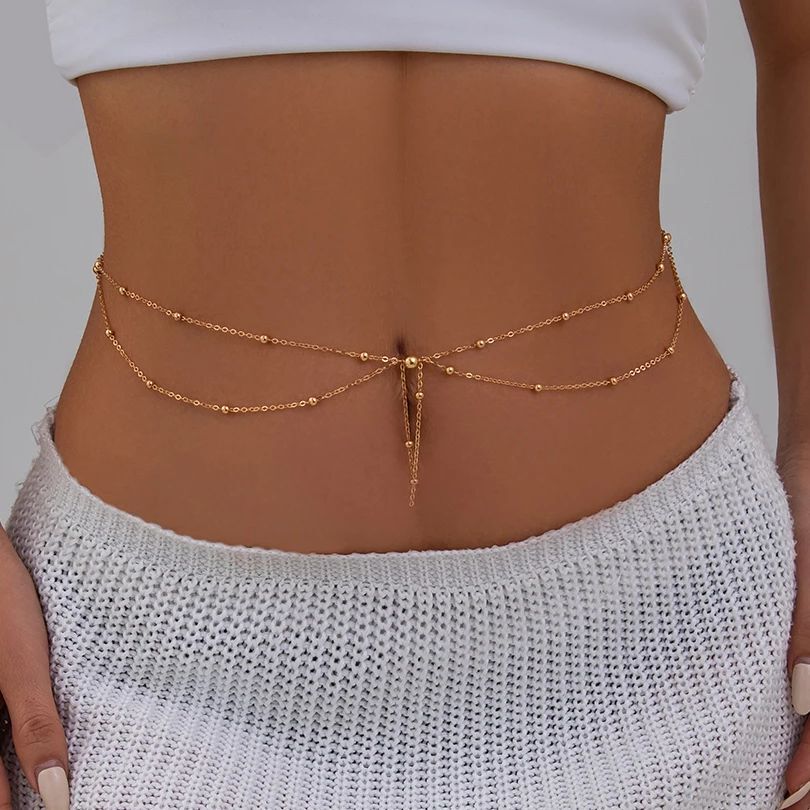 KunJoe Wielowarstwowy złoty ci – Body Jewelry Sale recenzja i cena