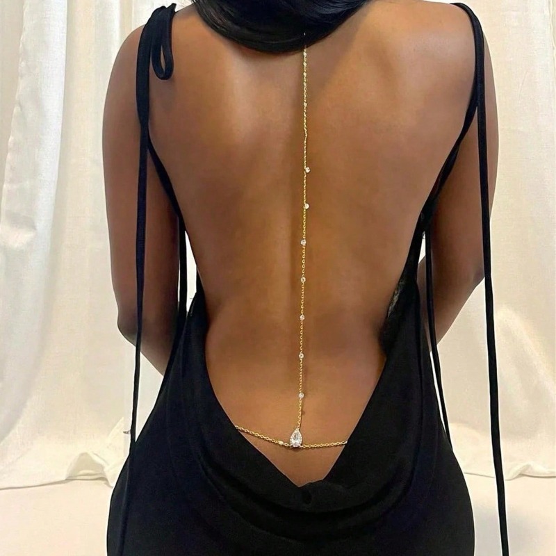 Panna młoda Backless Rhineston – Body Jewelry Sale recenzja i cena