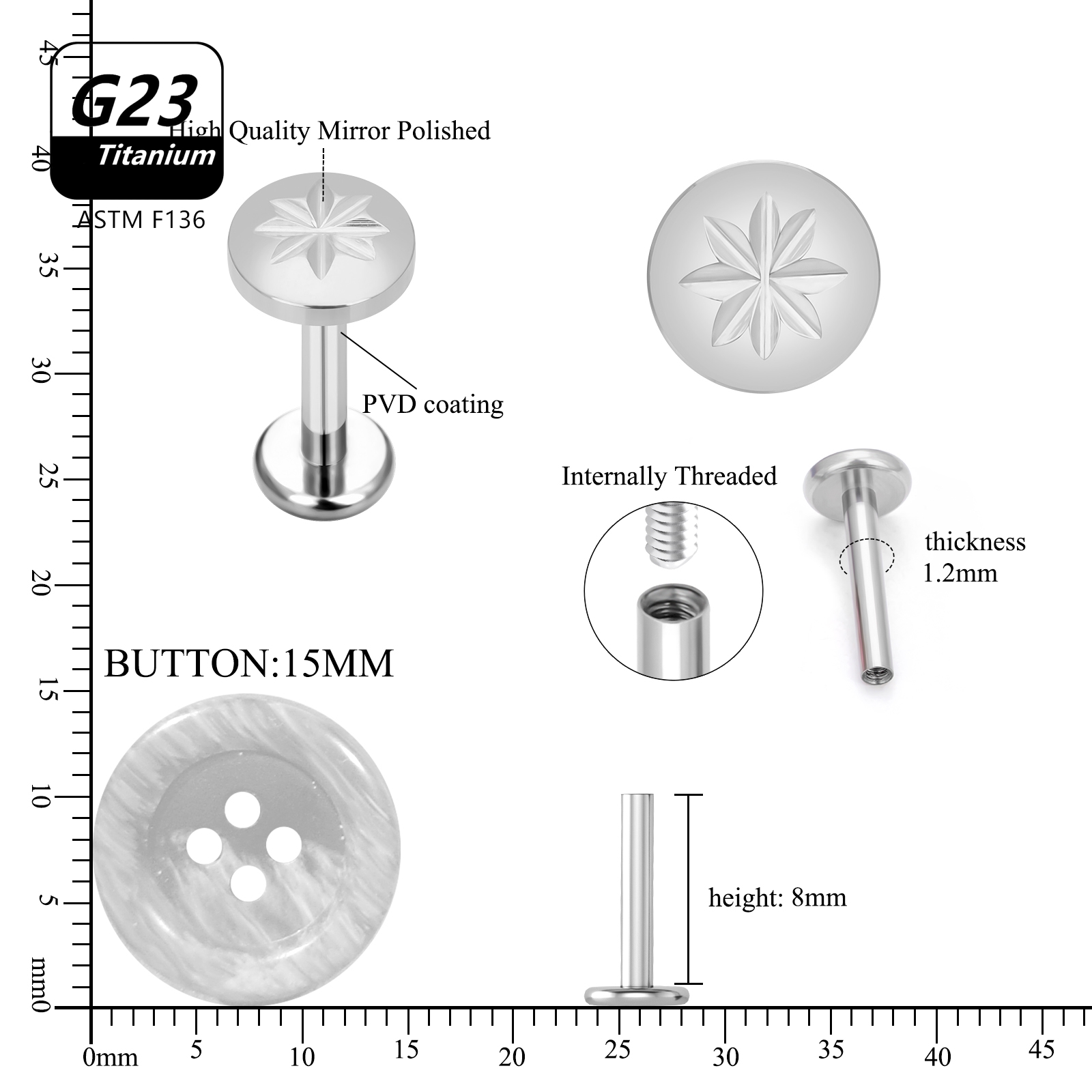 10 sztuk 16G G23 tytanowa czas – Body Jewelry Titanium recenzja i cena