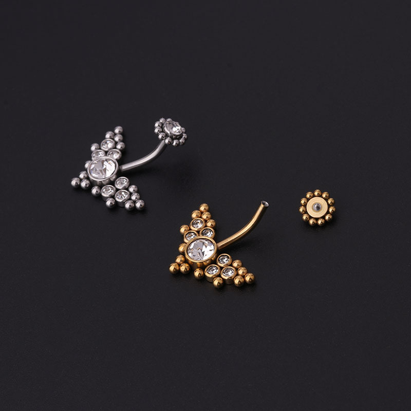 Kolczyki do pępka ze złotym cy – Body Jewelry Titanium recenzja i cena