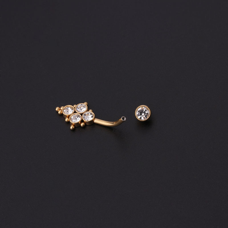 Kolczyki do pępka ze złotym cy – Body Jewelry Titanium recenzja i cena